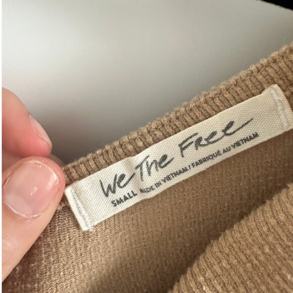 Free People - Off The Shoulder Asymmetrical - Long Sleeve Twist Top - Size: S - Picture 2 of 3